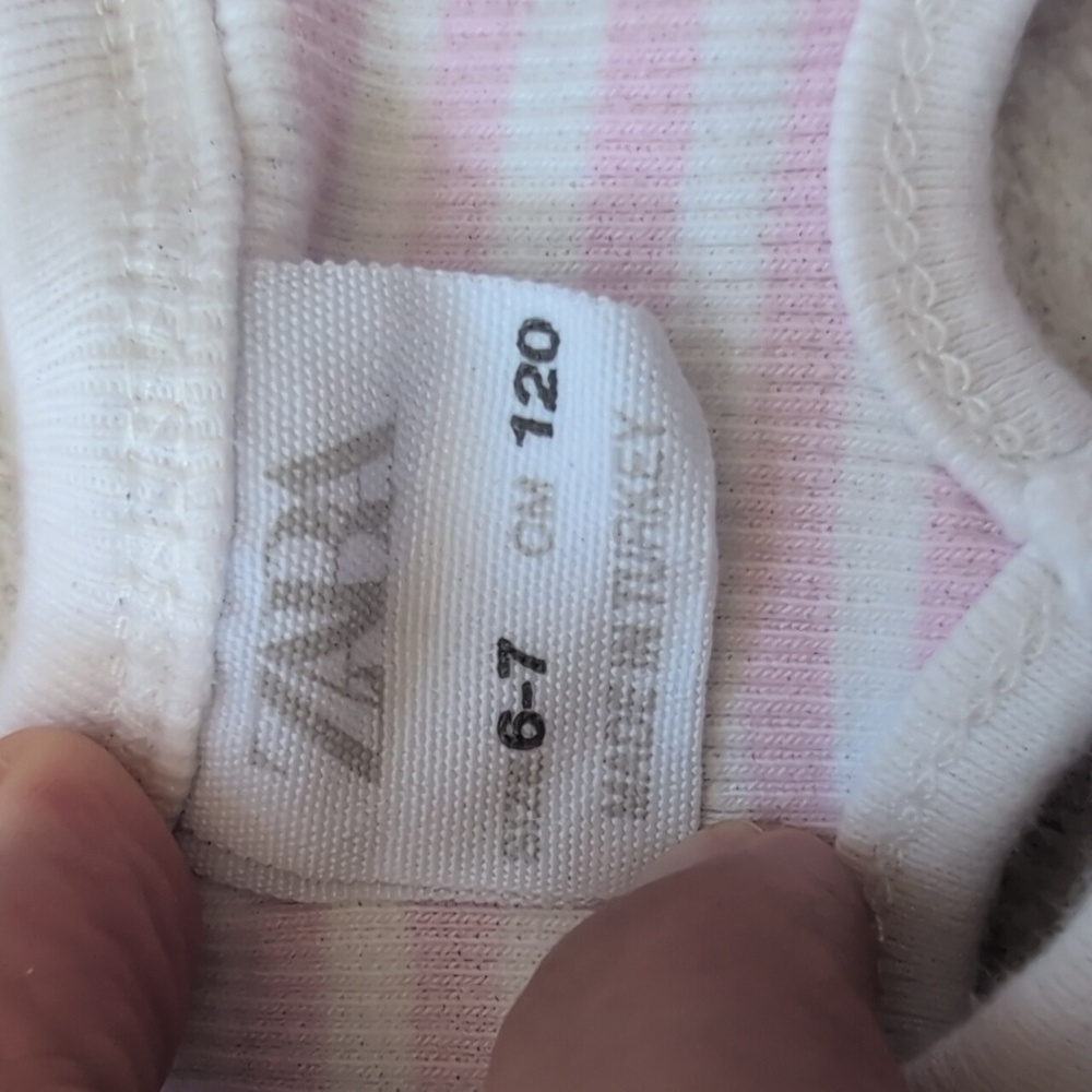 Zara Pink and White Striped Tank Top With Heart Cutout - Picture 4 of 4